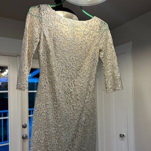 Calvin Klein silver champagne dress